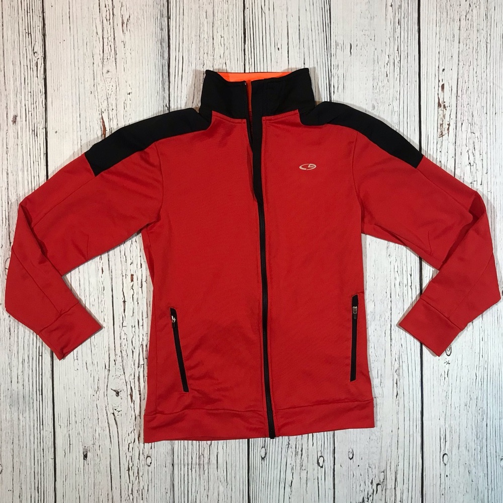 Boys L Champion Duo Dry Zip Mock Neck Jacket